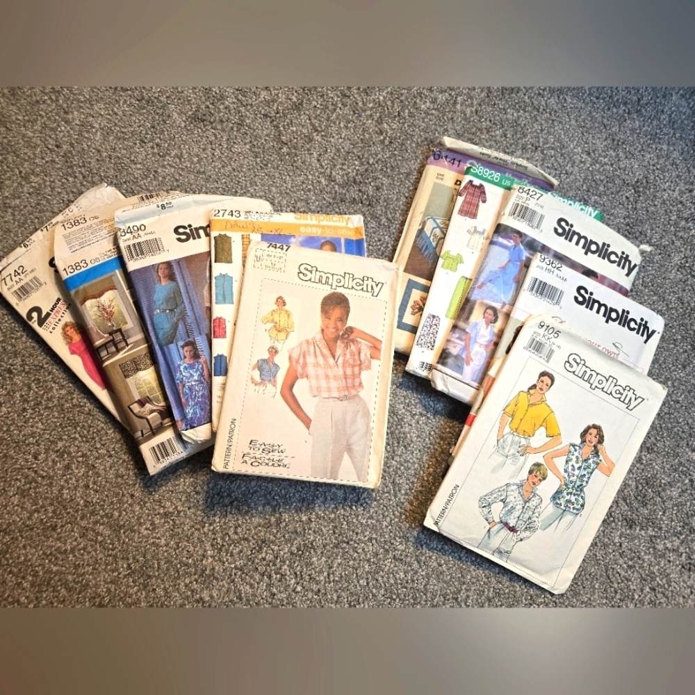 Vintage Simplicity Patterns Lot Of 10 - Picture 1 of 1